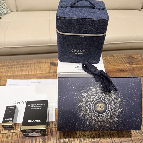 CHANEL Other - CHANEL Beauty Collection with Elegant Blue Bag